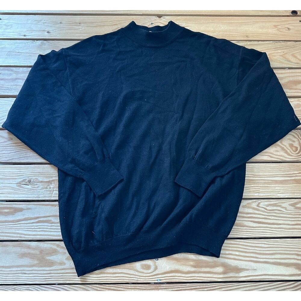 46 West Made In Italy Mock Neck Sweater Size Large Women’s Black